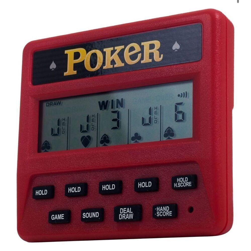 Trademark Poker 5-in-1 Poker Game – Electronic Handheld Games Including Draw
